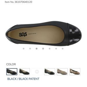 SAS Scenic Ballet Flat with Patent Leather Accents